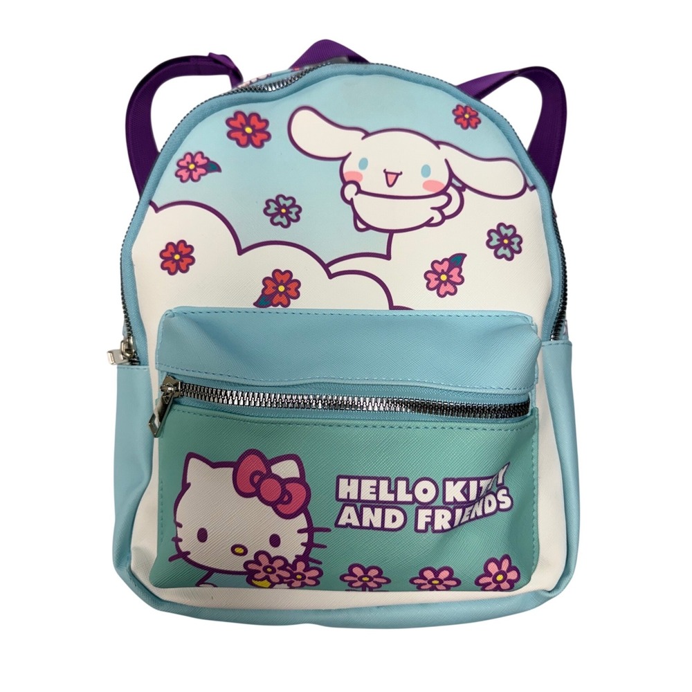 Sanrio Hello Kitty Cinnamoroll Mini Backpack Blue Faux Leather S25HF63530-FB